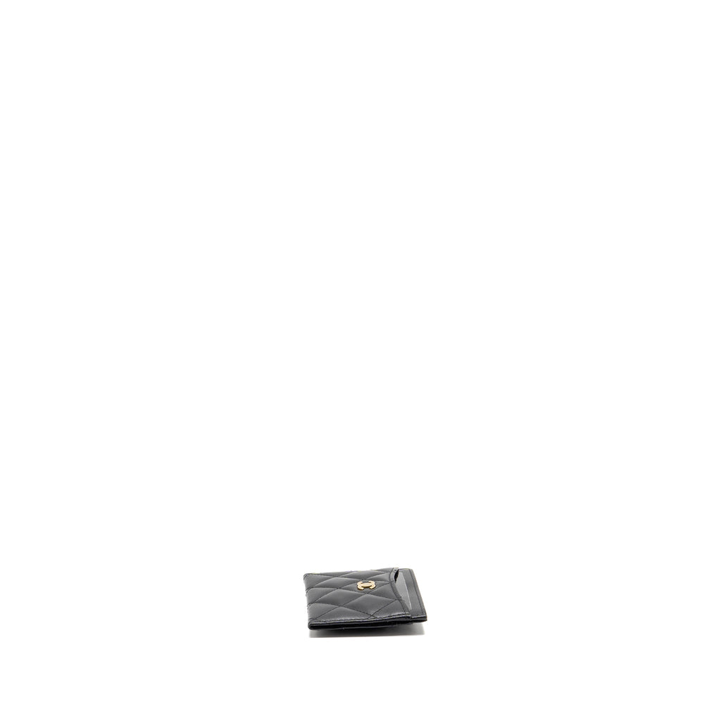 Chanel Classic CC Card Holder Lambskin Black LGHW (Microchip)