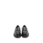 Chanel 23A Size 37 Qulited CC Platform Loafers Black LGHW