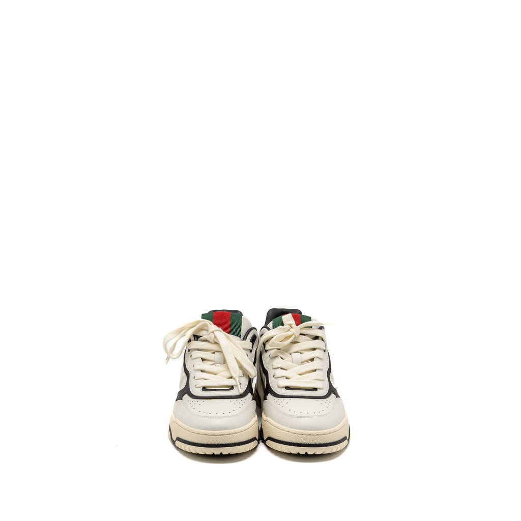 Gucci Size 37 Re-Web Sneakers Leather White/Black