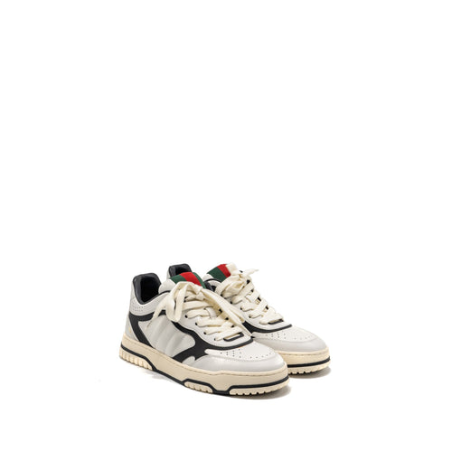 Gucci Size 37 Re-Web Sneakers Leather White/Black