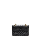 CHANEL Small Classic Double Flap Bag Caviar Black GHW (Microchip)