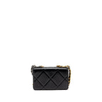 CHANEL 19 Wallet On Chain Lambskin Black Multicolour Hardware