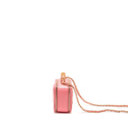 Chanel 22S Letter Top Handle Small Vanity Case Caviar Pink Brushed GHW (Microchip)