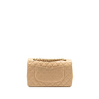 Chanel Medium Double Flap Bag Lambskin Beige GHW