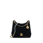 Chanel 23B Hobo Bag Velvet Black GHW (microchip)