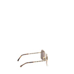 Chanel Sunglasses with Chain Brown Light Gold Tone