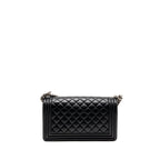 Chanel Medium Boy Bag Lambskin Black Ruthenium Hardware