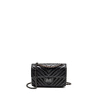 Chanel Mini 2.55 Reissue Flap Bag Chevron Aged Calfskin So Black