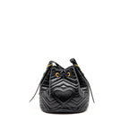 Gucci GG Marmont Bucket Bag Calfskin Black GHW