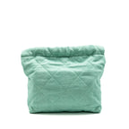 Chanel Small 22 Bag Washed Denim Aqua GHW (Microchip)