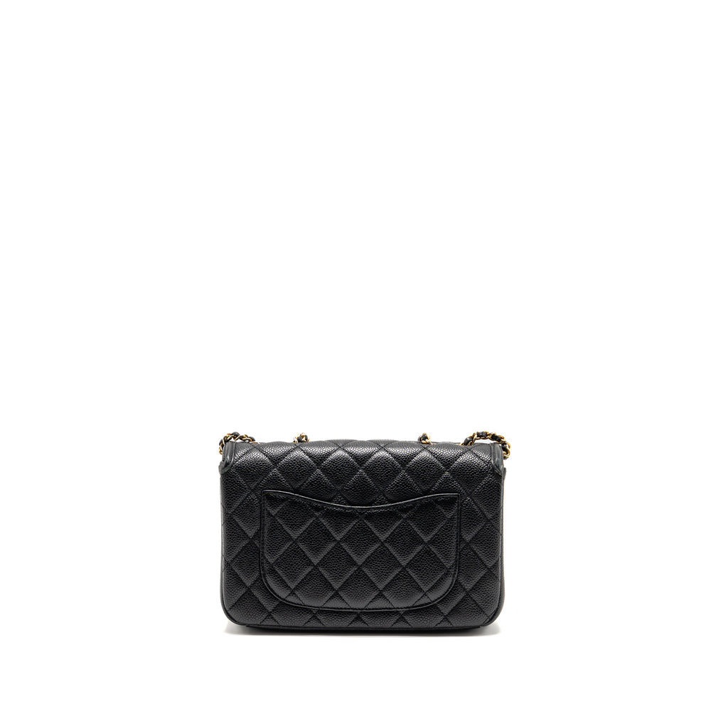 CHANEL Filigree Flap Bag Caviar Black GHW