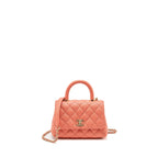 Chanel Mini Coco Handle Caviar Pink LGHW (Microchip)