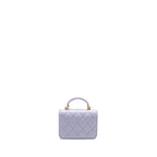 Chanel Top Handle Mini Flap Bag Lambskin Light Purple LGHW