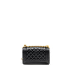 Chanel Small Boy Bag Calfskin Black GHW (microchip)