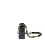 CHANEL Small Gabrielle Hobo Bag Aged Calfskin Black Multicolour Hardware