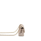 Chanel Mini Rectangular Flap Bag Perforated Metallic Lambskin Light Gold LGHW