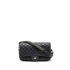Chanel Medium Casual Rock Flap Bag Grained Calfskin Black Ruthenium Hardware