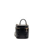 Chanel Trendy CC Round Vanity Case Crossbody Bag Lambskin Black LGHW