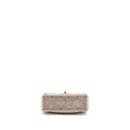 Chanel Mini Rectangular Flap Bag Perforated Metallic Lambskin Light Gold LGHW