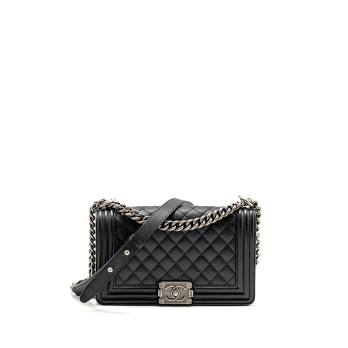 Chanel Medium Boy Bag Caviar Black SHW