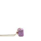 Chanel Pearl Crush Mini Vanity With Chain Lambskin Purple GHW