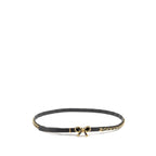 Chanel Size 75 Chain Belt with Bow Leather Black GHW