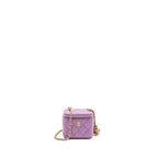 Chanel Pearl Crush Mini Vanity With Chain Lambskin Purple GHW