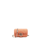 Gucci MINI GG Marmont crystal chain fabric/ crystal Pink SHW