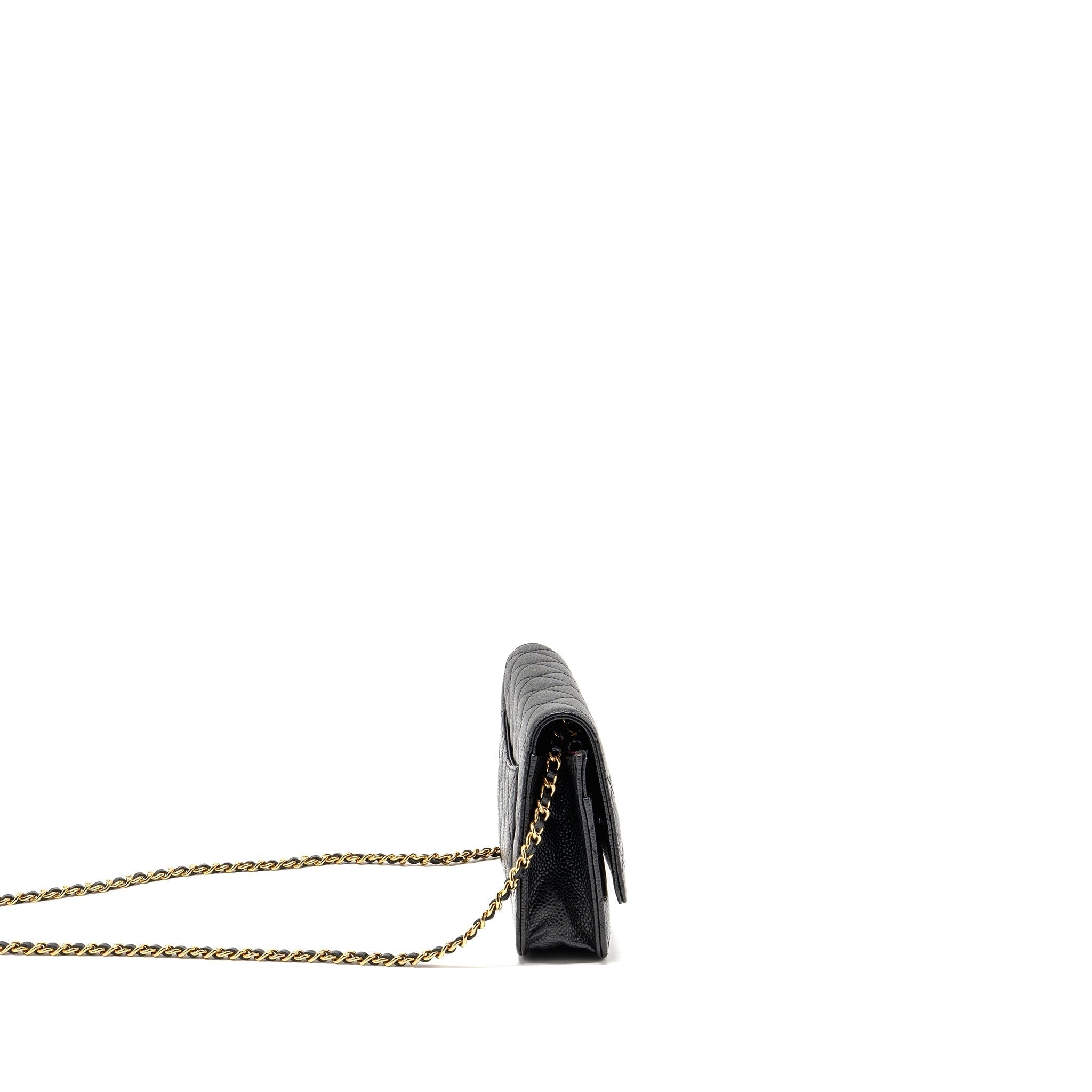CHANEL Classic Wallet on Chain Caviar Black GHW