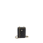 Chanel Mini Vanity Case with Chain Caviar Black LGHW(microchip)