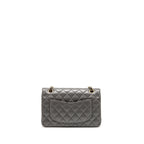 Chanel Small Classic Double Flap Bag Lambskin Grey LGHW (Microchip)