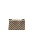 Gucci Small Dionysus Shoulder Bag GG Supreme Canvas/Suede Red SHW