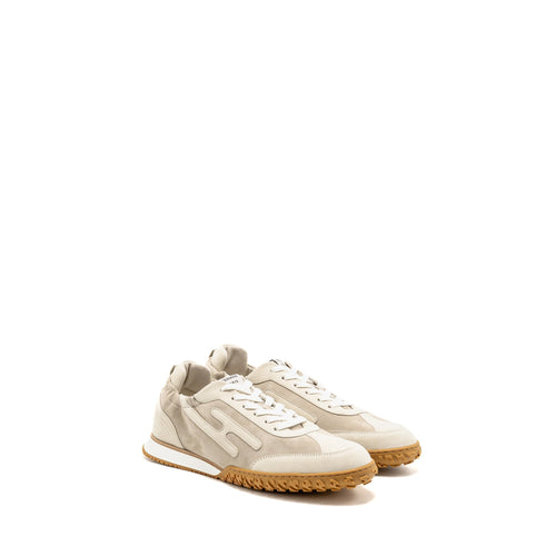 Hermes Size 41 Femme Jet Sneaker Suede Goatskin Beige Esquisse/Glaise