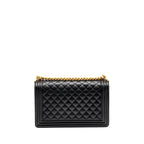 Chanel New Medium boy bag Caviar Black GHW (Microchip)