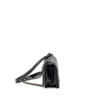CHANEL Medium Boy Bag Calfskin Black Ruthenium Hardware