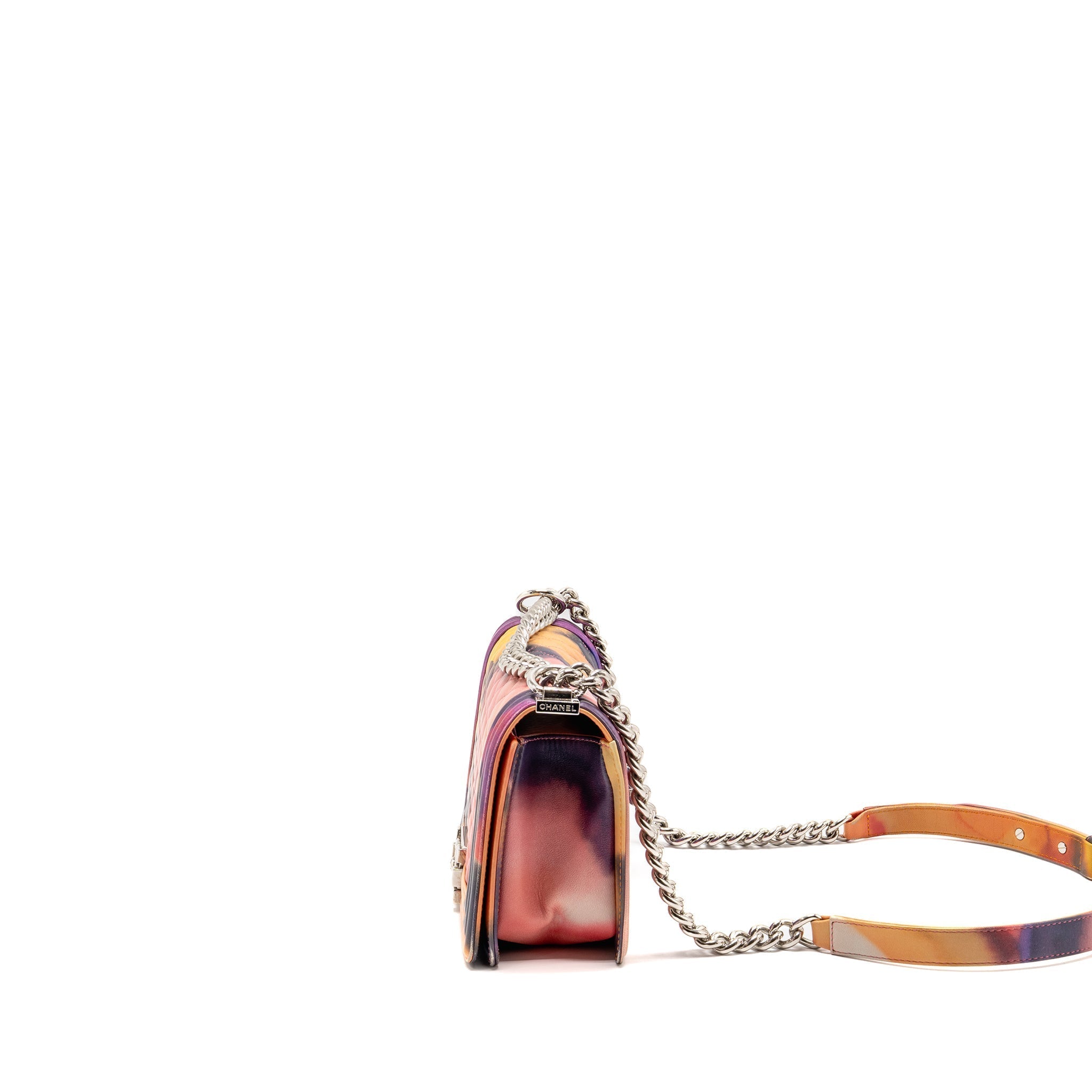 Chanel Medium Boy Bag Flower Print Lambskin Multicolour SHW