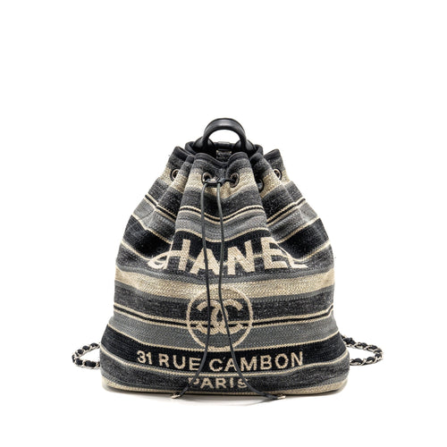 Chanel 31 Rue Cambon Bucket Backpack Fabric Multicolour SHW