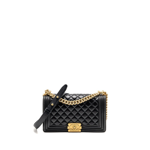 Chanel Medium Boy Bag Lambskin Black GHW