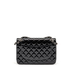 CHANEL Jumbo Classic Double Flap Bag Patent Black SHW