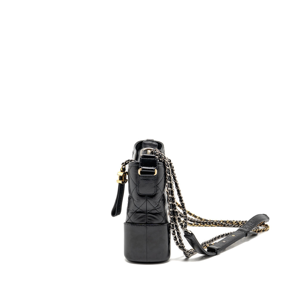 Chanel New Medium Gabrielle Hobo Bag Calfskin Black Multicolour Hardware