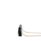 Chanel 2.55 Wallet On Chain Aged Calfskin Black Brushed GHW (microchip)