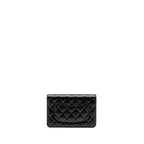Chanel 2.55 Wallet On Chain Aged Calfskin Black Brushed GHW (microchip)