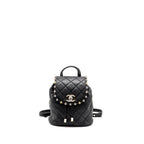Chanel Quilted Metallic Bubble Backpack Lambskin Black Multicolour Hardware