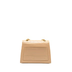 Chanel Vintage Trapezoid Shoulder Bag Quilted Lambskin Beige GHW