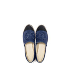 Chanel Size 36 Espadrilles Linen Blue/Black