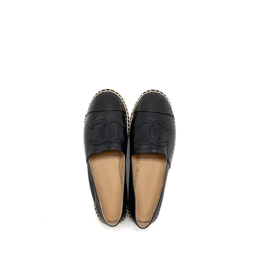 Chanel Size 36 Espadrilles Lambskin Black