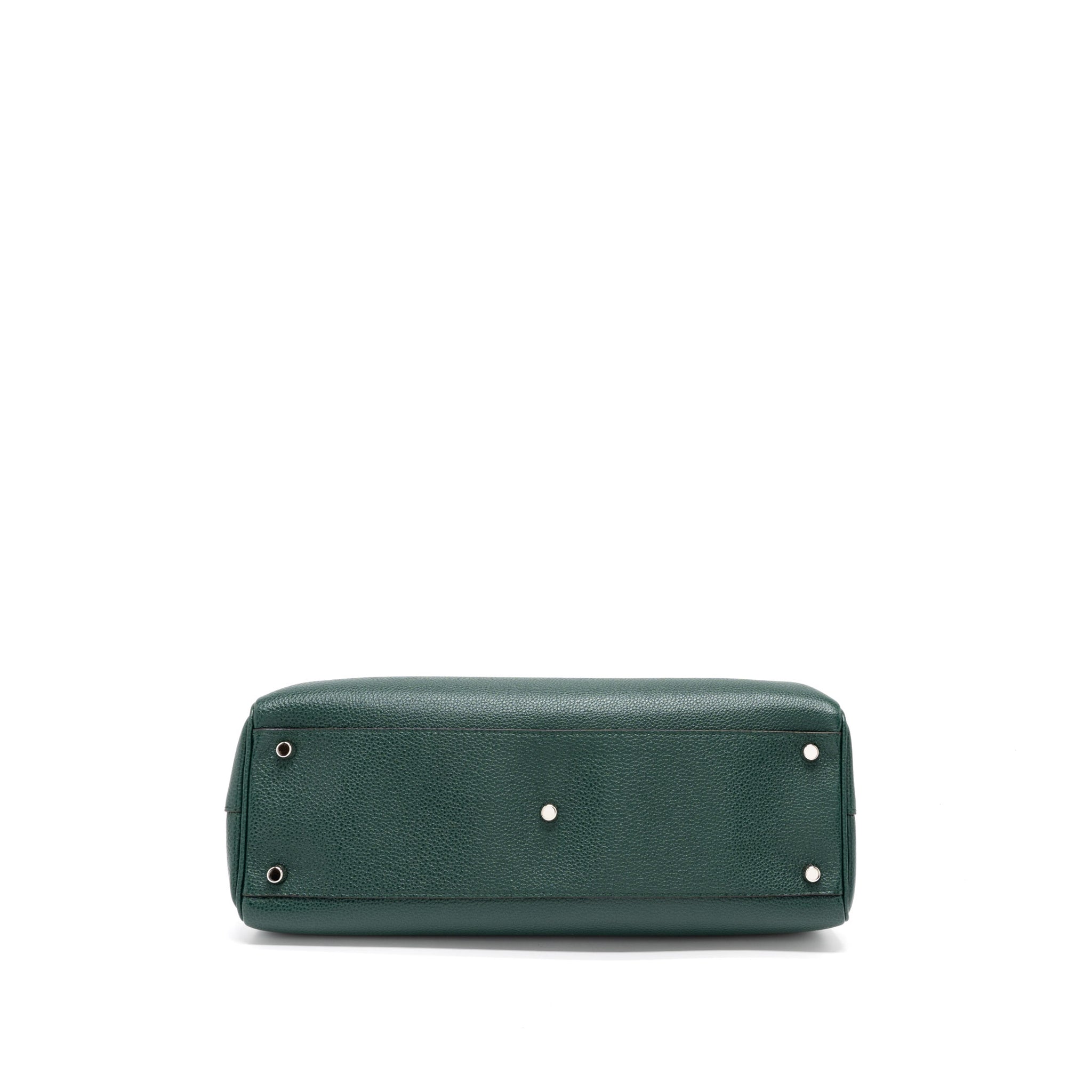 Gucci Top Handle Zumi Bag Calfskin Green Multicolour Hardware