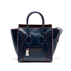 Celine Luggage Tote Bag Calfskin Blue/Red