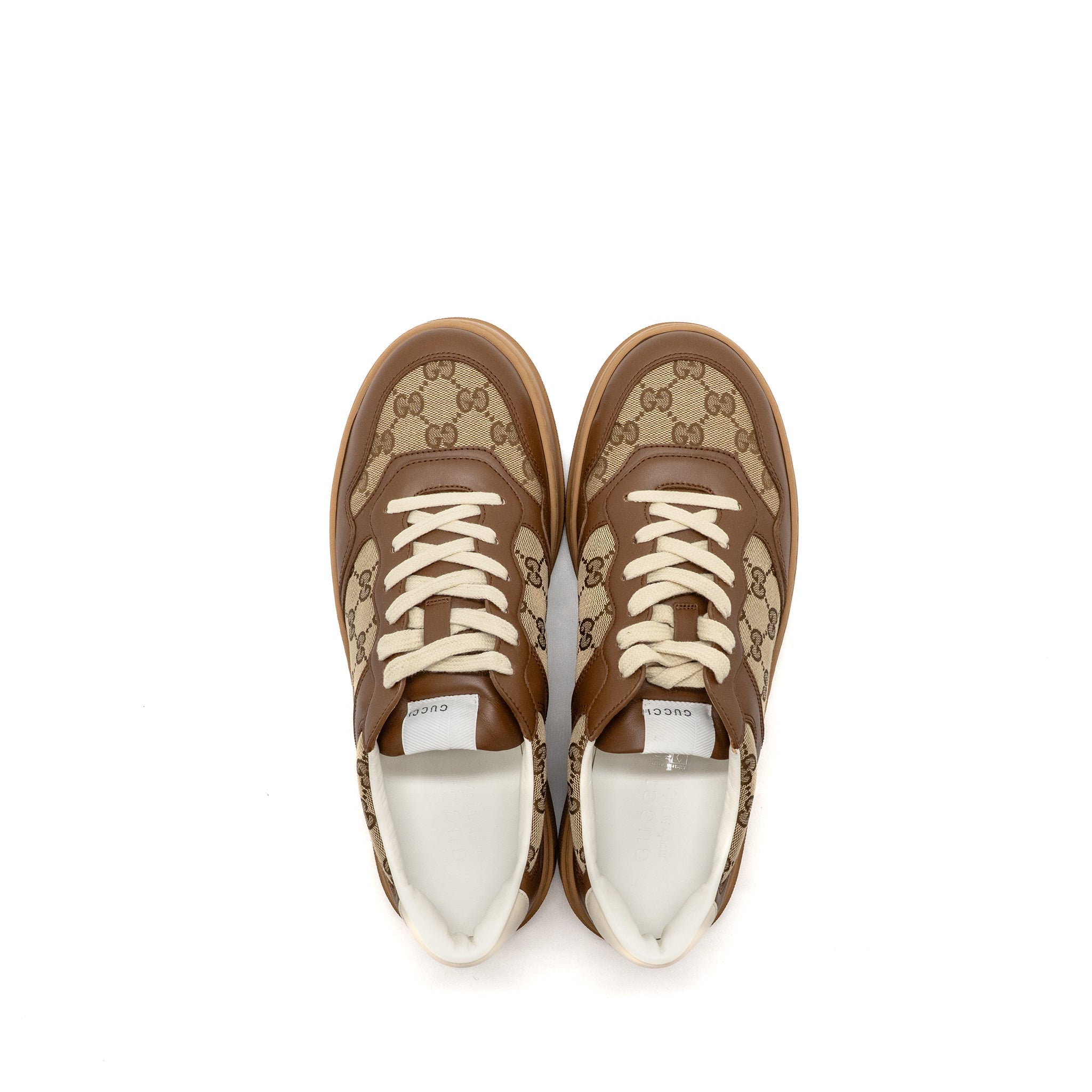 Gucci Size 10.5 Sneaker GG Supreme Canvas/Leather Brown