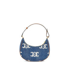 Celine Medium Ava Bag With Triomphe Denim Navy/Tan